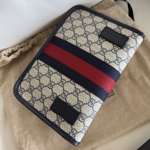 NWT Gucci GG Supreme Belt Bag Web Ophidia Brown White Blue Marmont 674081 90 Cm - Picture 5 of 11